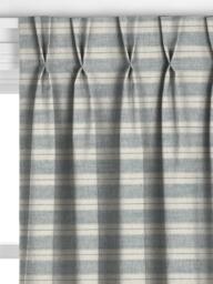 John Lewis Whitby Stripe Made to Measure Curtains or Roman Blind, Bluestone - thumbnail 4
