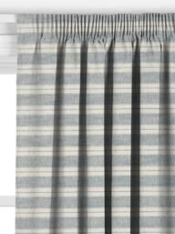 John Lewis Whitby Stripe Made to Measure Curtains or Roman Blind, Bluestone - thumbnail 2