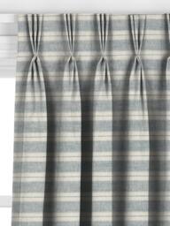 John Lewis Whitby Stripe Made to Measure Curtains or Roman Blind, Bluestone - thumbnail 6