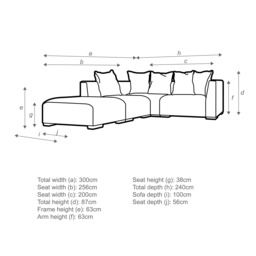 John Lewis Tokyo Grand 5+ Seater LHF Corner Unit, Easy Clean Chunky Chenille - thumbnail 2
