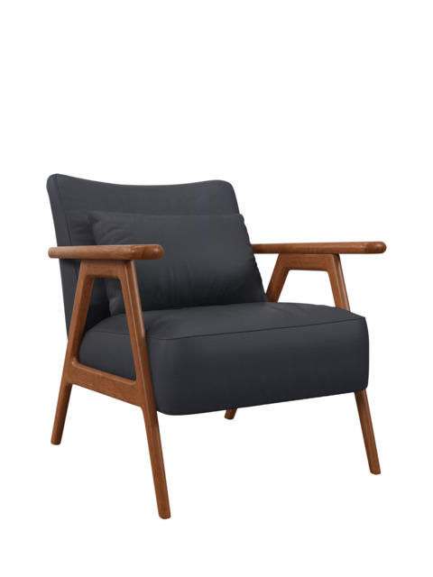 John Lewis Hendricks Leather Armchair, Dark Leg - image 1