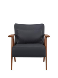 John Lewis Hendricks Leather Armchair, Dark Leg - thumbnail 5