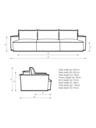 John Lewis Border Grand 4 Seater Sofa, Dark Leg - thumbnail 2