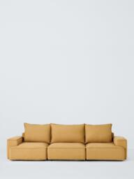 John Lewis Border Grand 4 Seater Sofa, Dark Leg