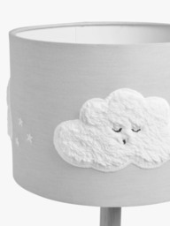 John Lewis Kids' Sleep Tight Embroidered Cloud Ceiling and Lampshade, Dia. 25cm - thumbnail 3