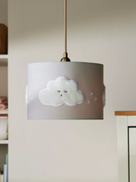 John Lewis Kids' Sleep Tight Embroidered Cloud Ceiling and Lampshade, Dia. 25cm - thumbnail 1