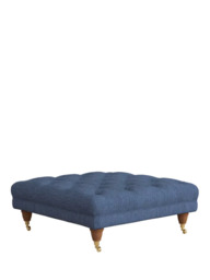 Laura Ashley Gloucester Footstool, Teak Leg - thumbnail 1