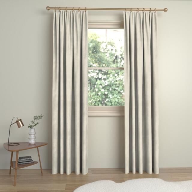 John Lewis Velvet Pair Lined Pencil Pleat Curtains