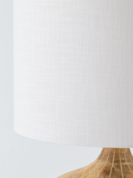 John Lewis Manaia Hand Etched Mango Wood Table Lamp, White Wash - thumbnail 3