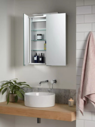 John Lewis Ariel Double Mirrored and Illuminated Bathroom Cabinet - thumbnail 3