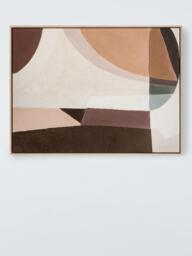 John Lewis 'Autumn Shape' Abstract Framed Canvas Print, 100 x 70cm, Brown - thumbnail 2
