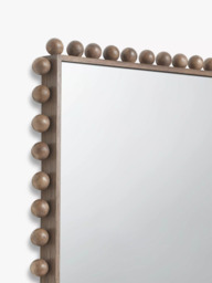 John Lewis Bobbin Rectangular Wood Frame Wall Mirror, 85 x 60cm, Natural - thumbnail 3
