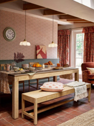 Laura Ashley Braystone Dining Bench, Washed Oak - thumbnail 4