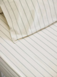 Piglet in Bed Slumber Stripe Cotton Fitted Sheet - thumbnail 1