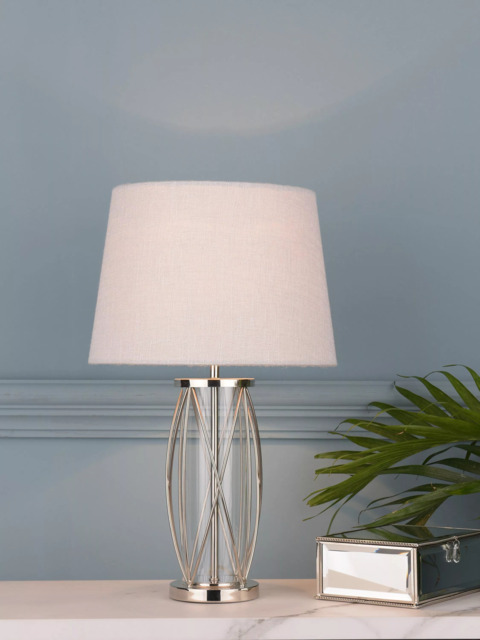 Laura Ashley Beckworth Petite Table Lamp, Polished Nickel - image 1