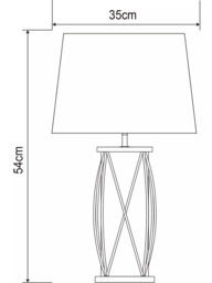 Laura Ashley Beckworth Petite Table Lamp, Polished Nickel - thumbnail 6
