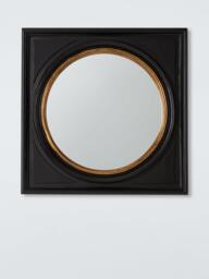John Lewis Georgian Square Wall Mirror, 50cm, Black - thumbnail 1