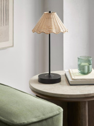 John Lewis Nellie Rechargeable Portable Rattan Indoor/Outdoor Table Lamp - thumbnail 2
