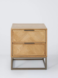 John Lewis Estate 2 Drawer Bedside Table, Natural - thumbnail 3