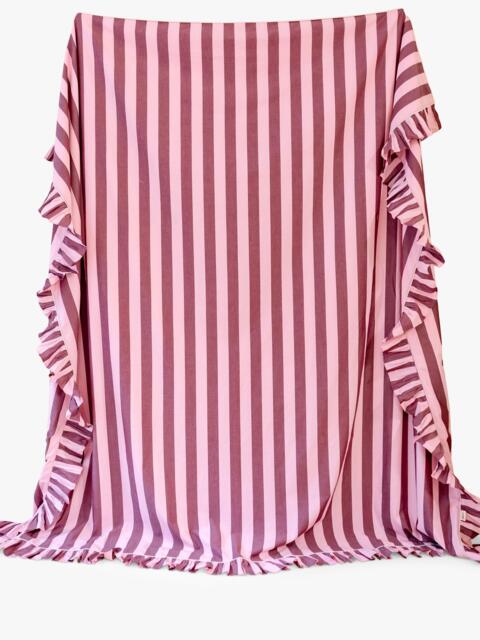 TBCo Stripe 200 Thread Count Cotton Duvet Cover Set, Pink/Burgundy - image 1