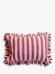 TBCo Stripe 200 Thread Count Cotton Duvet Cover Set, Pink/Burgundy - thumbnail 5