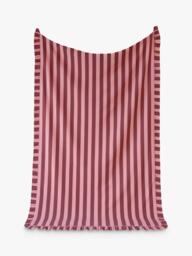 TBCo Stripe 200 Thread Count Cotton Duvet Cover Set, Pink/Burgundy - thumbnail 3