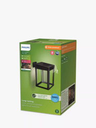 Philips Camill Solar Powered Outdoor Wall Light, Black - thumbnail 2