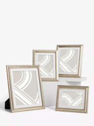 John Lewis Ribbed Photo Frame & Mount, Champagne - thumbnail 4