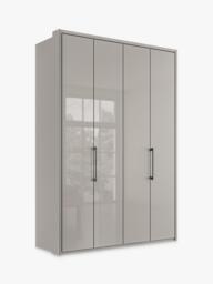John Lewis Osaka 1.5m Bi-Fold Wardrobe with 4 Glass Doors - thumbnail 1