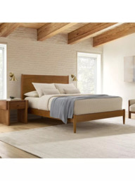 West Elm Mid-Century Wood Bed Frame, Double, Acorn - thumbnail 2