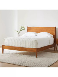 West Elm Mid-Century Wood Bed Frame, Double, Acorn - thumbnail 3