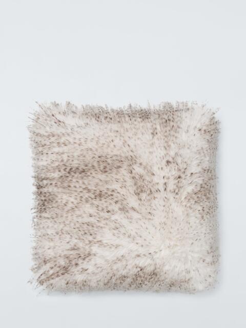 John Lewis Premium Ostrich Faux Fur Cushion, White - image 1
