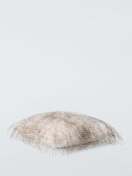 John Lewis Premium Ostrich Faux Fur Cushion, White - thumbnail 4