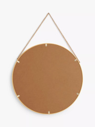 John Lewis Round Metal Frame Chain Hanging Mirror, 50cm - thumbnail 3