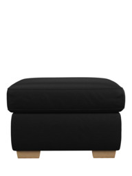 John Lewis Camden Leather Storage Footstool, Light Leg - thumbnail 5