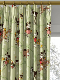 Disney Home x Sanderson Mickey & Minnie Made to Measure Curtains or Roman Blind, Macaron Green - thumbnail 2