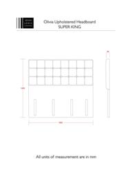 John Lewis Olivia Full Depth Upholstered Headboard, Super King Size - thumbnail 4