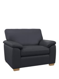 John Lewis Leather Loveseat, Light Leg