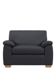John Lewis Leather Loveseat, Light Leg - thumbnail 5