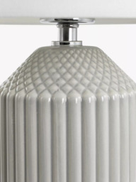 Pacific Meribel Glazed Ceramic Table Lamp, Grey - thumbnail 4