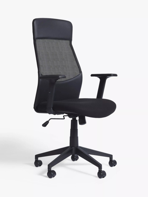 John Lewis Inset Office Chair, Black - image 1