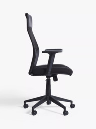 John Lewis Inset Office Chair, Black - thumbnail 3