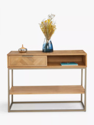 John Lewis Estate 1 Drawer Oak Wood Console Table, Natural - thumbnail 4