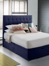 Silentnight 2 Drawer Continental Half Ottoman Divan Storage Bed, Double - thumbnail 4