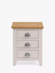 Julian Bowen Richmond 3 Drawer Bedside Table, Grey - thumbnail 2