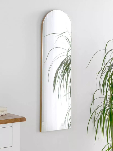 Yearn Delicacy Arched Wood Frame Wall Mirror, 100 x 30cm - image 1