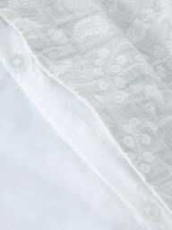 John Lewis Woodblock Pure Cotton Jacquard Duvet Cover Set, Grey - thumbnail 4