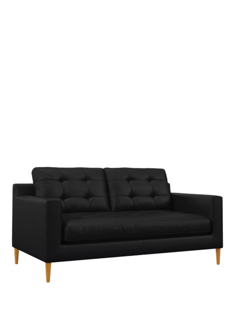 John Lewis Draper II Medium 2 Seater Leather Sofa, Light Leg - image 1