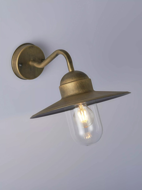 John Lewis Hayle Outdoor Wall Light, Gold - image 1