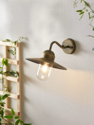 John Lewis Hayle Outdoor Wall Light, Gold - thumbnail 2